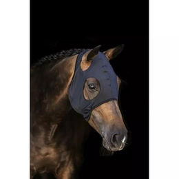 EKKIA Fliegenhaube Lami-Cell Titanium für Warmblut Pferde in Silber Grau Schwarz – Bild 1 von 4