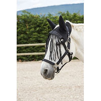 Produktbild von Ekkia Fliegenschutzhaube mit Fliegenfransen für Warmblut in Schwarz