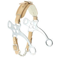 Produktbild von Ekkia Hackamore aus Leder mit Kunstfell für Ponys in Beige und Silber