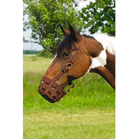 Produktbild von EKKIA Hippotonic Maulkorb für Pferde aus Nylon in Braun