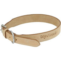 Produktbild von EKKIA Hundehalsband aus Naturleder in Beige 35 cm