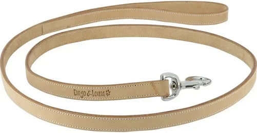 Produktbild von Ekkia Hundeleine Diego & Louna aus Leder in Beige 150 cm