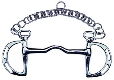 Produktbild von Ekkia Kimberwick Gebiss für Pferde aus Kunststoff in Silber und Bunt 115 mm