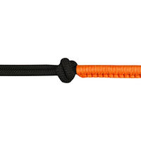 Produktbild von Ekkia Knotenhalfter Fun Colour Kordelhalfter mit Strick für Warmblut Schwarz Neonorange