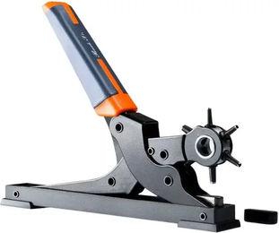Ekkia Lochzange aus Metall mit Sockel in Marineblau/Orange – Bild 1 von 3