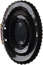 EKKIA Metallstriegel oval schwarz – Bild 1 von 2