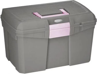 Ekkia Putzkasten für Pferde aus Kunststoff in Grau/Rosa – Bild 1 von 3