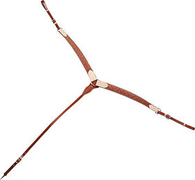 Produktbild von EKKIA Randol's Unisex Leder-Vorderzeug zweifarbig Kastanienbraun/Natur