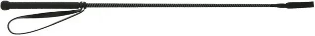 Ekkia Reitgerte Whip & Go Six aus Nylon in Schwarz Silber Grau ca. 65cm – Bild 1 von 7