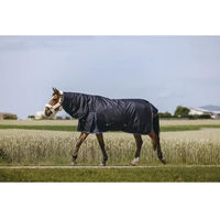 Produktbild von Ekkia Riding World Outdoor-Weidedecke Eco 600D mit Halsteil Marineblau 6'3/145cm