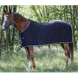 Produktbild von Ekkia Riding World Polar Fleecedecke Schwarz Grau 175cm