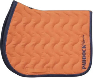 Produktbild von Ekkia Satteldecke Paddock Sports Wavy für Pferde in Orange mit Memory Foam