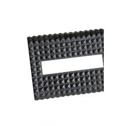 Produktbild von EKKIA Steigbügel-Einlagen Flexi Large in Schwarz aus geriffeltem Gummi Breite 12,5 cm