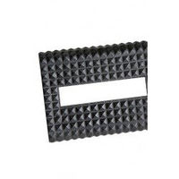 Produktbild von EKKIA Steigbügel-Einlagen Flexi Large in Schwarz aus geriffeltem Gummi Breite 12,5 cm