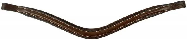 Produktbild von Ekkia Stirnband Pro Wave aus Leder für Pferde in Beige und Braun One Size