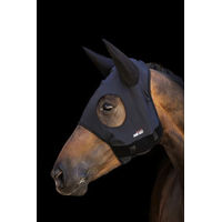 Produktbild von EKKIA Titanium Fliegenhaube für Warmblut Pferde mit Ohren Schwarz