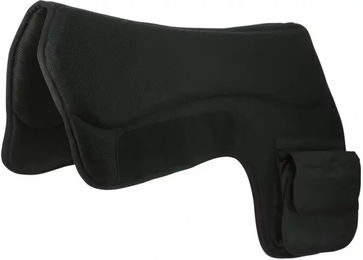 Ekkia Westernsattelpad mit wasserdichten Seitentaschen in Schwarz aus Polyester – Bild 1 von 3