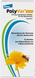 Elanco Polyvar Yellow 275 mg imprägnierte Streifen für den Bienenstock 10 Stück – Bild 1 von 1