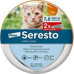 Produktbild von Elanco Seresto Halsband für Katzen gegen Flöhe, Zecken und Läuse 2er Pack
