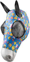 Produktbild von Elastische Fliegenmaske für Pferde von Horze aus Polyester in Blau oder Bunt 57/62 cm
