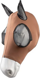Produktbild von Elastische Fliegenmaske für Pferde von Horze aus Polyester in Braun oder Beige 63/68 cm