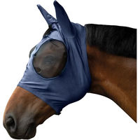 Produktbild von Elastische Fliegenmaske HKM für Pferde Blau XS