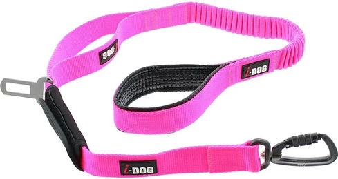 Elastische Hundeleine I-DOG Confort Pro Max UPKA mit Sicherheits-Schlaufe aus Aluminium in Rosa 120 cm – Bild 1 von 1