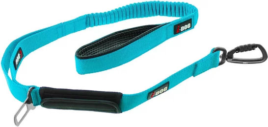 Produktbild von Elastische Hundeleine I-DOG Confort Pro Max Upka New 2024 aus Neopren mit Sicherheits-Schlaufe 120 cm Blau Türkis