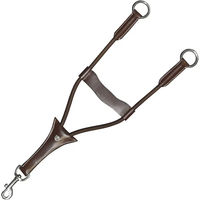 Produktbild von Elastische Martingalgabel Flags&Cup aus Leder in Braun für Vollblut