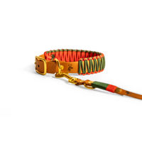 Produktbild von Elbhunde Biothane Paracord Halsband Crimson Pine L Waterproof
