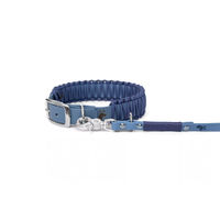Produktbild von Elbhunde Biothane Paracord Halsband und Leine Paloma S Blau Waterproof