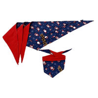 Produktbild von Elbhunde Hundehalstuch Santa Claus aus Baumwolle Blau XL