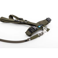 Produktbild von Elbhunde Set aus Halsband, Leine und Brustgeschirr aus Biothane in Oliv Grösse M für Welpen waterproof