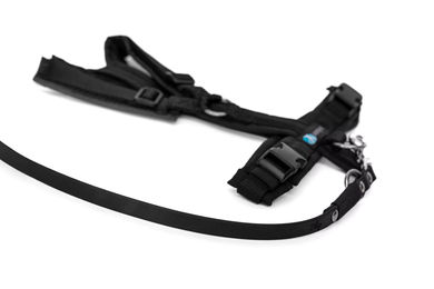 Elbhunde Set aus Leine und Brustgeschirr aus Biothane in Schwarz Größe L waterproof – Bild 1 von 1