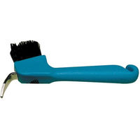 Produktbild von Eldorado Hufauskratzer mit Bürste aus Kunststoff in Blau und Türkis