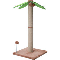 Produktbild von ele eleoption Katzenkratzbaum aus massivem Holz mit Sisal und Spielzeug für Katzen und Hunde