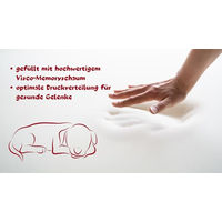 Produktbild von elGiga Hundebett Tommy Hundekissen Grau S 70 x 45 cm mit herausnehmbarem und waschbarem Innenkissen