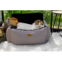 Produktbild von Elite Puppy Hundautositz mit Memory Foam und wasserabweisendem Bezug in Schwarz für kleine bis mittlere Hunde bis 14kg