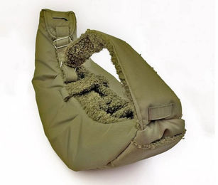 Elite Puppy Tiertransporttasche Alinco Market Crossbody Tragetasche für Welpen und kleine Haustiere bis 6 kg aus wasserabweisendem Nylon in Grün mit Sherpa Futter – Bild 1 von 3