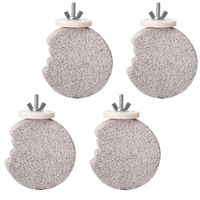 Produktbild von Elkuaie 4-teiliges Vogelstangenständer-Set mit Kalzium, Schnabelschleifstein, Krallenpflege-Plattform und Kauspielzeug für kleine und mittelgroße Vögel wie Nymphensittiche, Sittiche und Finken