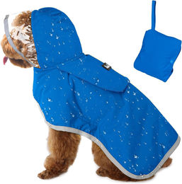 Elkuaie Regenjacke für Hunde aus wasserdichtem Nylon mit weichem Baumwollmesh in Blau – Bild 1 von 3