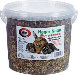 ELLES Nager Natur Kleintierfutter für Hamster Kaninchen und Meerschweinchen 3 kg Eimer - 3000 g – Bild 1 von 2