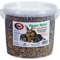 Produktbild von ELLES Nager Natur Kleintierfutter für Hamster Kaninchen und Meerschweinchen 3 kg Eimer - 3000 g