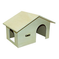 Produktbild von Elmato 10020 Hasenhaus Almhütte aus Naturholz für Kaninchen 33x24x24cm