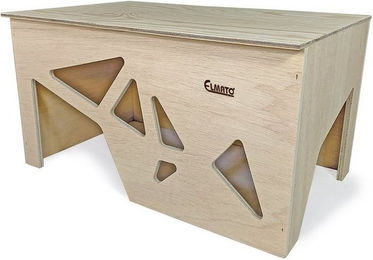 Elmato Alpha Hasenhaus XL Nagerhaus aus Holz für Kaninchen und Meerschweinchen 43x28x25cm – Bild 1 von 2