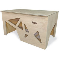 Produktbild von Elmato Alpha Hasenhaus XL Nagerhaus aus Holz für Kaninchen und Meerschweinchen 43x28x25cm