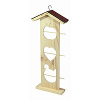 Produktbild von Elmato Apfelhäuschen Futterhaus für Vögel aus Naturholz 3er Pack 44x11 cm