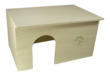 Elmato Bunny Family Zwerghasenhaus aus Holz für Kaninchen und Nager 43 x 27 x 23,5 cm – Bild 1 von 2