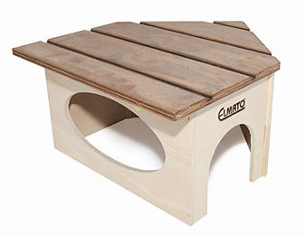 Elmato Country Eckhaus Winkelhaus aus Holz für Nager und Kaninchen 39x42x22cm – Bild 1 von 6