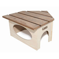 Produktbild von Elmato Country Eckhaus Winkelhaus aus Holz für Nager und Kaninchen 39x42x22cm